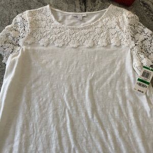 NWT White Lace Top